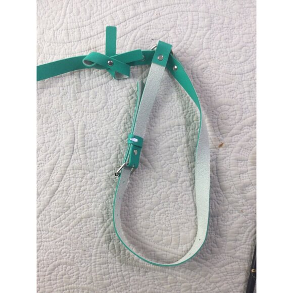 Adjustable Teal Faux Leather Chest Harness*Gay*BDSM*Buckles*Rivets*Halloween*New - Picture 5 of 5